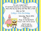Spongebob Squarepants Birthday Invitations 40th Birthday Ideas Birthday Invitation Template Spongebob