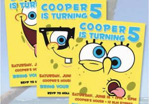 Spongebob Squarepants Birthday Invitations 40th Birthday Ideas Birthday Invitation Template Spongebob