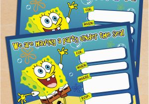 Spongebob Squarepants Birthday Invitations Free Printable Spongebob Squarepants Birthday Invitation