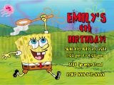 Spongebob Squarepants Birthday Invitations Personalized Spongebob Squarepants Birthday Invitation