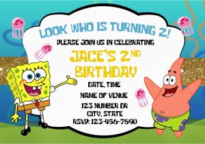 Spongebob Squarepants Birthday Invitations Spongebob Squarepants Birthday Invitations Best Party Ideas