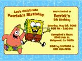 Spongebob Squarepants Birthday Invitations Spongebob Squarepants Invitations General Prints