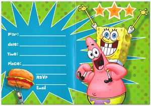 Spongebob Squarepants Printable Birthday Invitations Free Free Printable Spongebob Birthday Invitations Bagvania