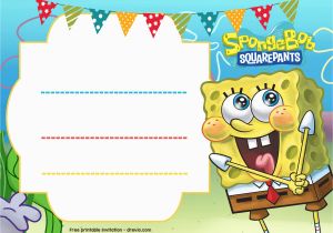 Spongebob Squarepants Printable Birthday Invitations Free Free Spongebob Birthday Invitation Template Free