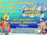 Spongebob Squarepants Printable Birthday Invitations Free Items Similar to Spongebob Invitation Printable Party