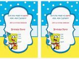 Spongebob Squarepants Printable Birthday Invitations Free Spongebob Birthday Invitations Birthday Printable