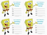 Spongebob Squarepants Printable Birthday Invitations Free Spongebob Birthday Invitations Free Printable