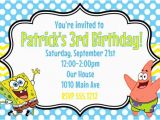 Spongebob Squarepants Printable Birthday Invitations Free Spongebob Squarepants Birthday Party Invitation Printable 4×6