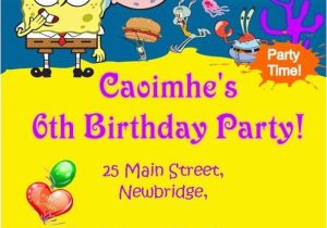 Spongebob Squarepants Printable Birthday Invitations Free Spongebob Squarepants Invitations Cobypic Com