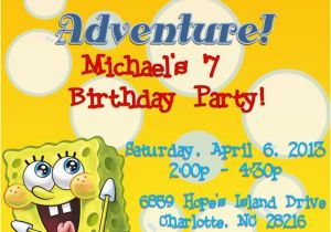 Spongebob Squarepants Printable Birthday Invitations Free Spongebob Squarepants Party Invitation Printable by