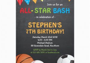 Sport Birthday Invitations Birthday Party Invitation for Girls Birthday Party Boys