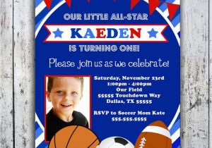 Sport Birthday Invitations Sports Birthday Invitation Printable by Bigdayinvitations