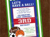 Sport Birthday Invitations Sports Birthday Invitation Sports Party Invitation 1st