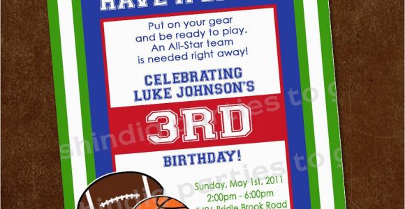 Sport Birthday Invitations Sports Birthday Invitation Sports Party Invitation 1st