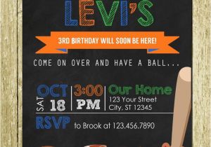 Sport Birthday Invitations Sports theme Personalized Printed Chalkboard Birthday