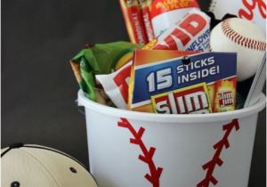 Sports Birthday Gifts for Him Sports themed Gift Bucket Gifts Baseball Party and