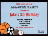 Sports Birthday Party Invitation Wording Sport Birthday Invitations Best Party Ideas