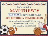 Sports Birthday Party Invitation Wording Sports Birthday Invitation Wording