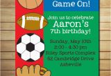 Sports Birthday Party Invitation Wording Sports themed Birthday Party Invitations Dolanpedia