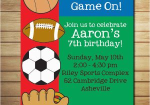 Sports Birthday Party Invitation Wording Sports themed Birthday Party Invitations Dolanpedia