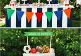 Sports themed Birthday Party Decorations Quot Let 39 S Play Ball Quot Sports Party Boys Birthday Hostess