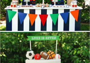 Sports themed Birthday Party Decorations Quot Let 39 S Play Ball Quot Sports Party Boys Birthday Hostess