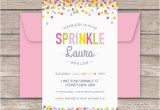 Sprinkle Birthday Invitations Baby Sprinkle Party Printable Baby Shower Invitation My