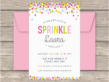 Sprinkle Birthday Invitations Baby Sprinkle Party Printable Baby Shower Invitation My