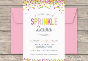 Sprinkle Birthday Invitations Baby Sprinkle Party Printable Baby Shower Invitation My