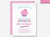 Sprinkle Birthday Invitations Cupcake Sprinkle Birthday Invitation Printable Digital Invite