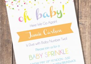 Sprinkle Birthday Invitations Custom Sprinkle Baby Shower Invitation Digital Print