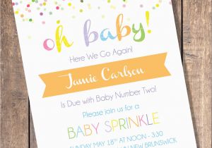 Sprinkle Birthday Invitations Custom Sprinkle Baby Shower Invitation Digital Print