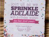 Sprinkle Birthday Invitations Items Similar to Sprinkle Party Invitation On Etsy