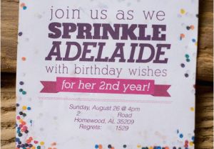 Sprinkle Birthday Invitations Items Similar to Sprinkle Party Invitation On Etsy