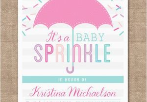Sprinkle Birthday Invitations Printable Baby Sprinkle Invitation Baby Shower Pink Baby