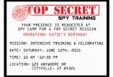Spy Birthday Party Invitation Template Free Printable Spy Party Invitations Onecreativemommy Com