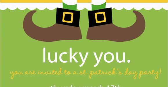 St Patrick S Day Birthday Invitations Lucky St Patrick 39 S Day Party Invitation by Nattysuedesigns1