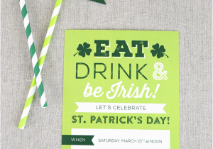 St Patrick S Day Birthday Invitations Printable St Patrick 39 S Day Invite