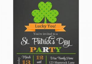 St Patrick S Day Birthday Invitations St Patrick 39 S Day Invitation Printable or Printed with