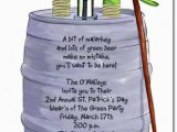 St Patrick S Day Birthday Invitations St Patrick 39 S Day Keg Party Invitation Beer Keg Green