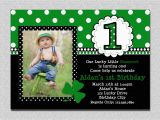 St Patrick S Day Birthday Invitations St Patricks Day Birthday Invitation 1st Birthday St