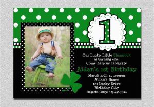 St Patrick S Day Birthday Invitations St Patricks Day Birthday Invitation 1st Birthday St