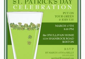 St Patrick S Day Birthday Invitations St Patricks Day Celebration Party Pint Invitation Zazzle