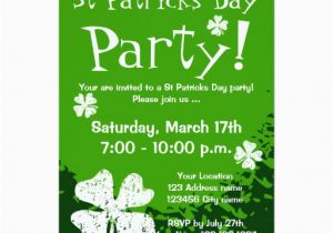 St Patrick S Day Birthday Invitations St Patricks Day Party Invitations Customizable Zazzle