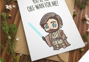 Star Wars Birthday Gifts for Boyfriend Obi Wan Pun Greeting Card Star Wars for Boyfriend for