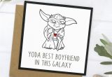 Star Wars Birthday Gifts for Boyfriend Yoda Star Wars Card Star Wars Anniversary Card