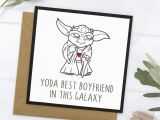 Star Wars Birthday Gifts for Boyfriend Yoda Star Wars Card Star Wars Anniversary Card