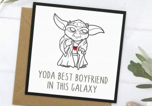 Star Wars Birthday Gifts for Boyfriend Yoda Star Wars Card Star Wars Anniversary Card