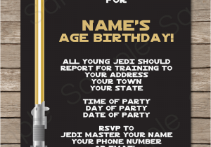 Star Wars Birthday Invitation Template Gold Star Wars Invitations Editable Template Birthday