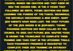 Star Wars Birthday Invitation Wording at Second Street Star Wars Party What I Did